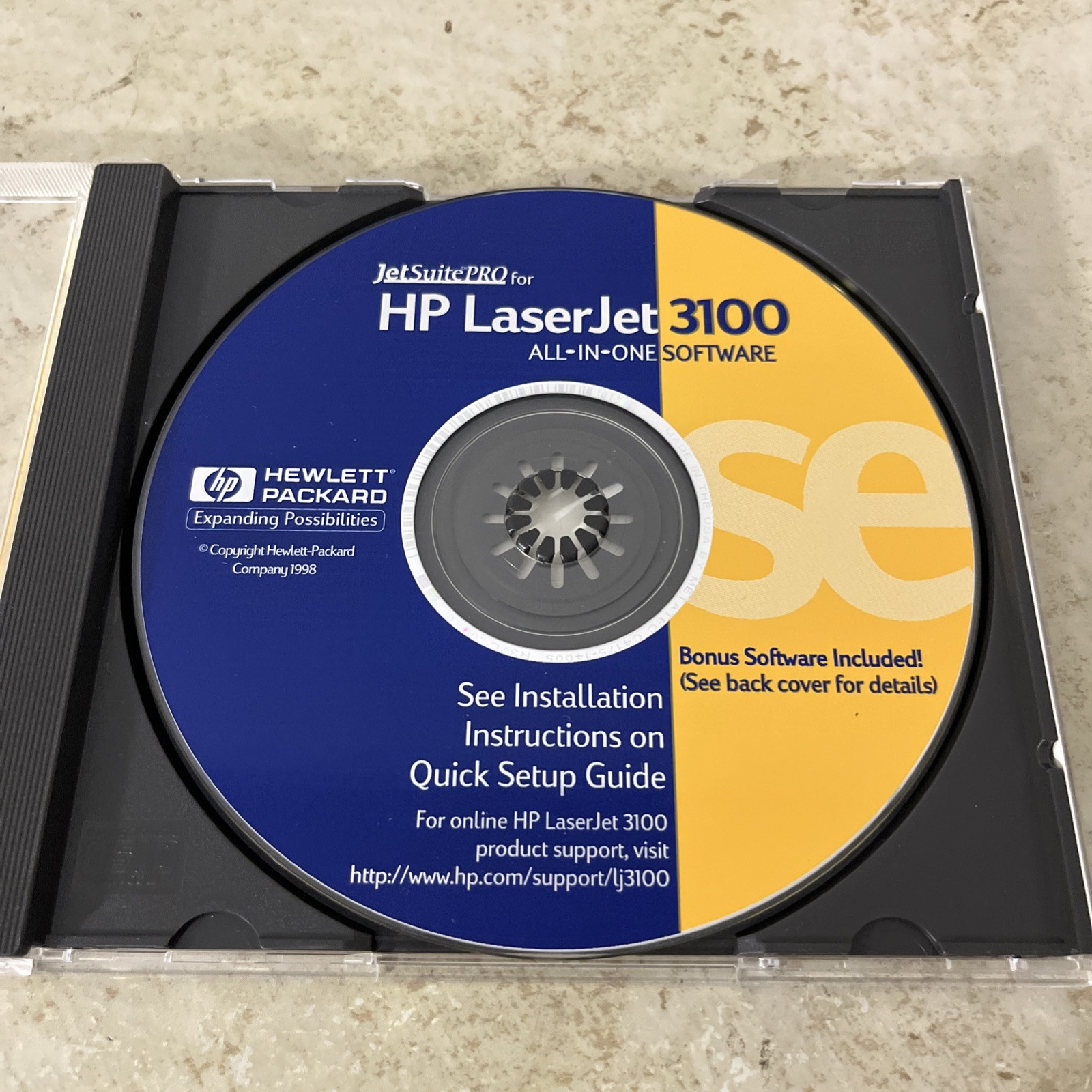 JetSuitePro for HP LaserJet 3100 All-in-One Software CD-ROM