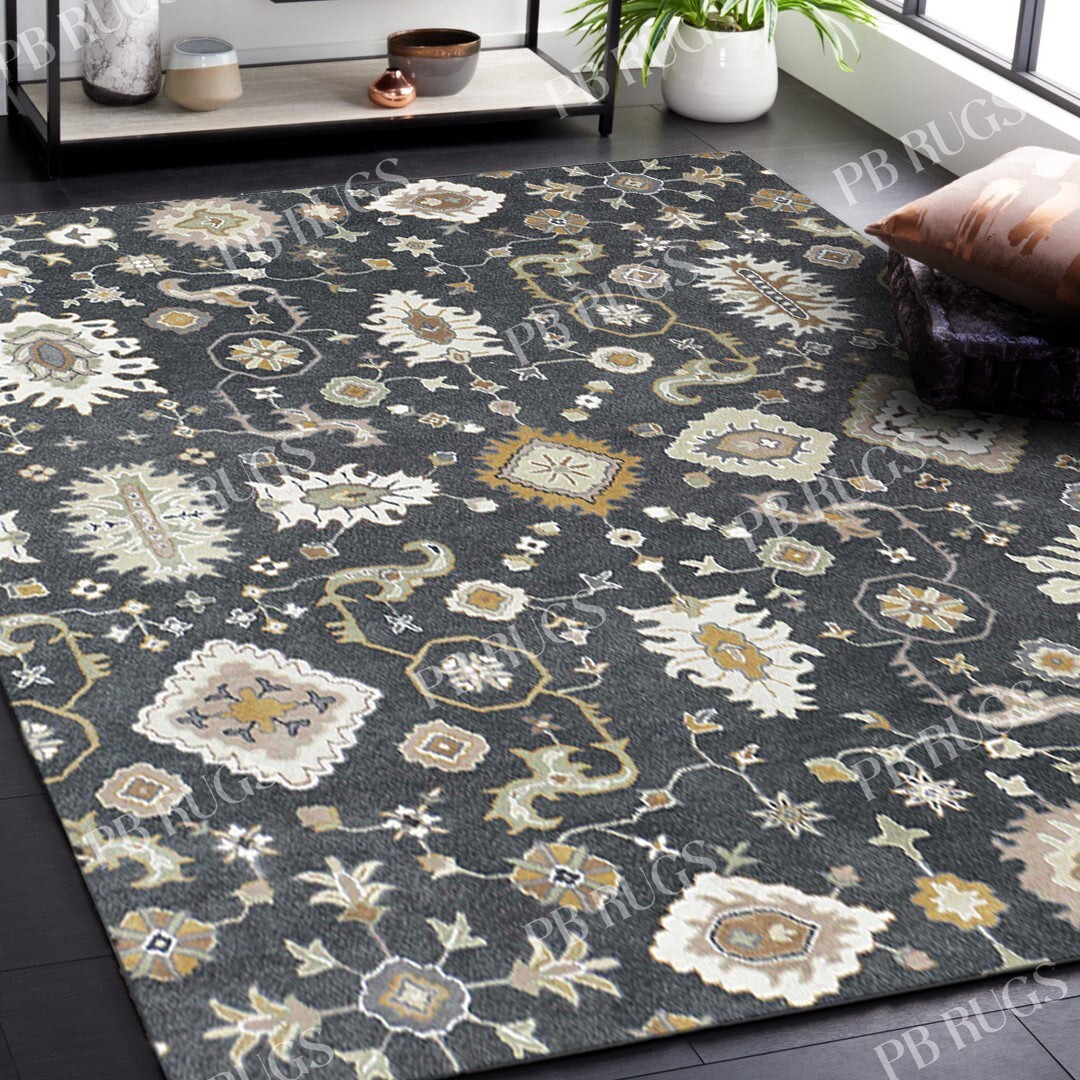 New Juno Gray Handmade Tufted Area Rugs 100% woolen