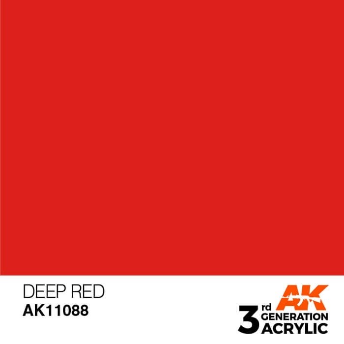 AK Interactive 17ml Bottle Deep Red 3rd Gen Acrylic Paint AK11088