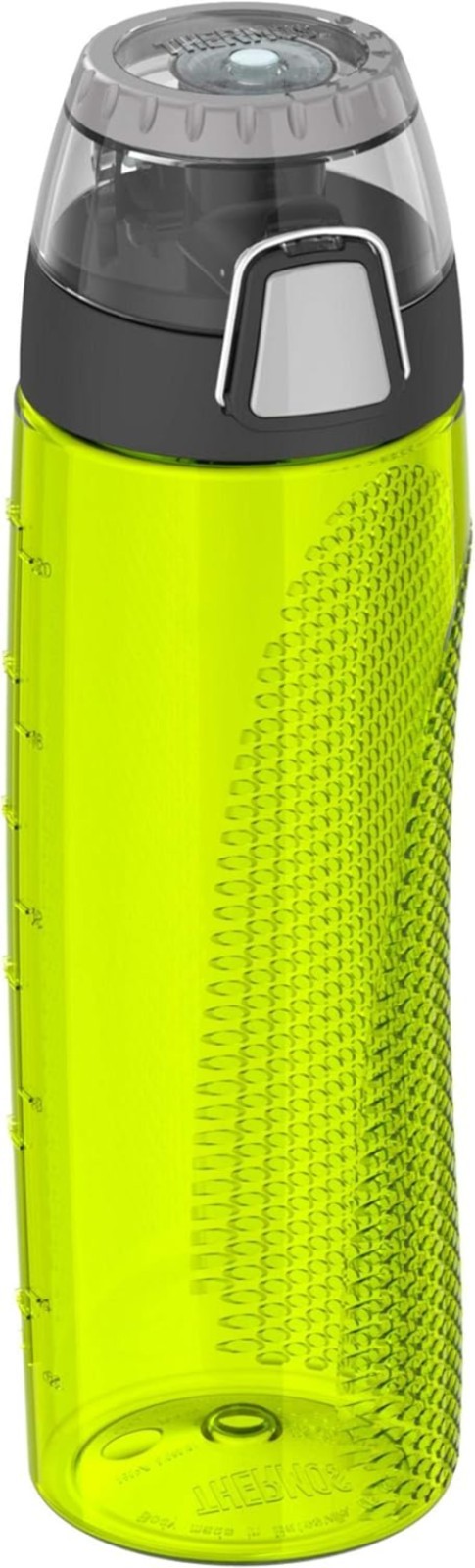 Durable 24oz Tritan Hydration Bottle - Smart Water Intake Meter, Lime Green