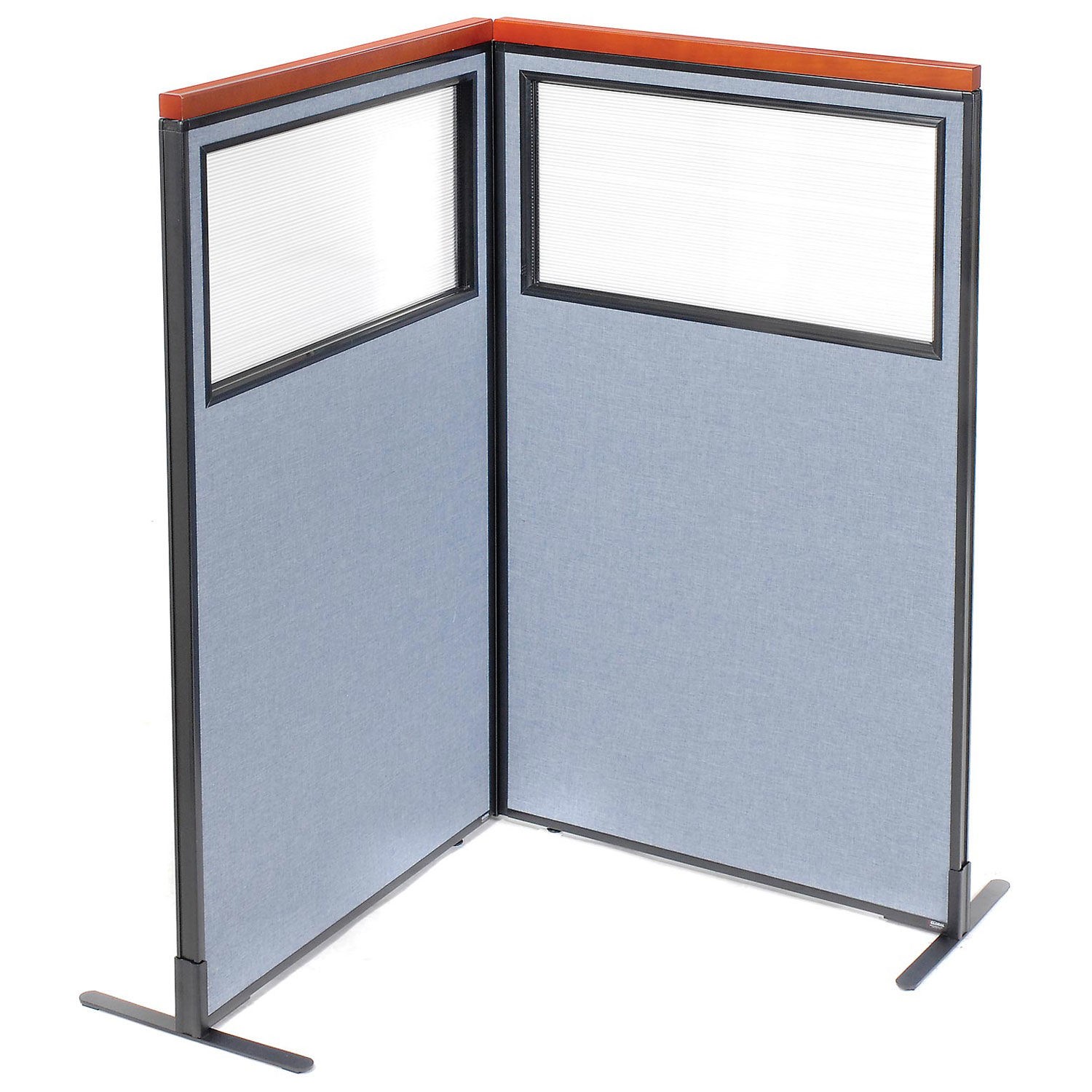 36-1/4"W x 61-1/2"H Deluxe Freestanding 2-Panel Corner Divider with Partial