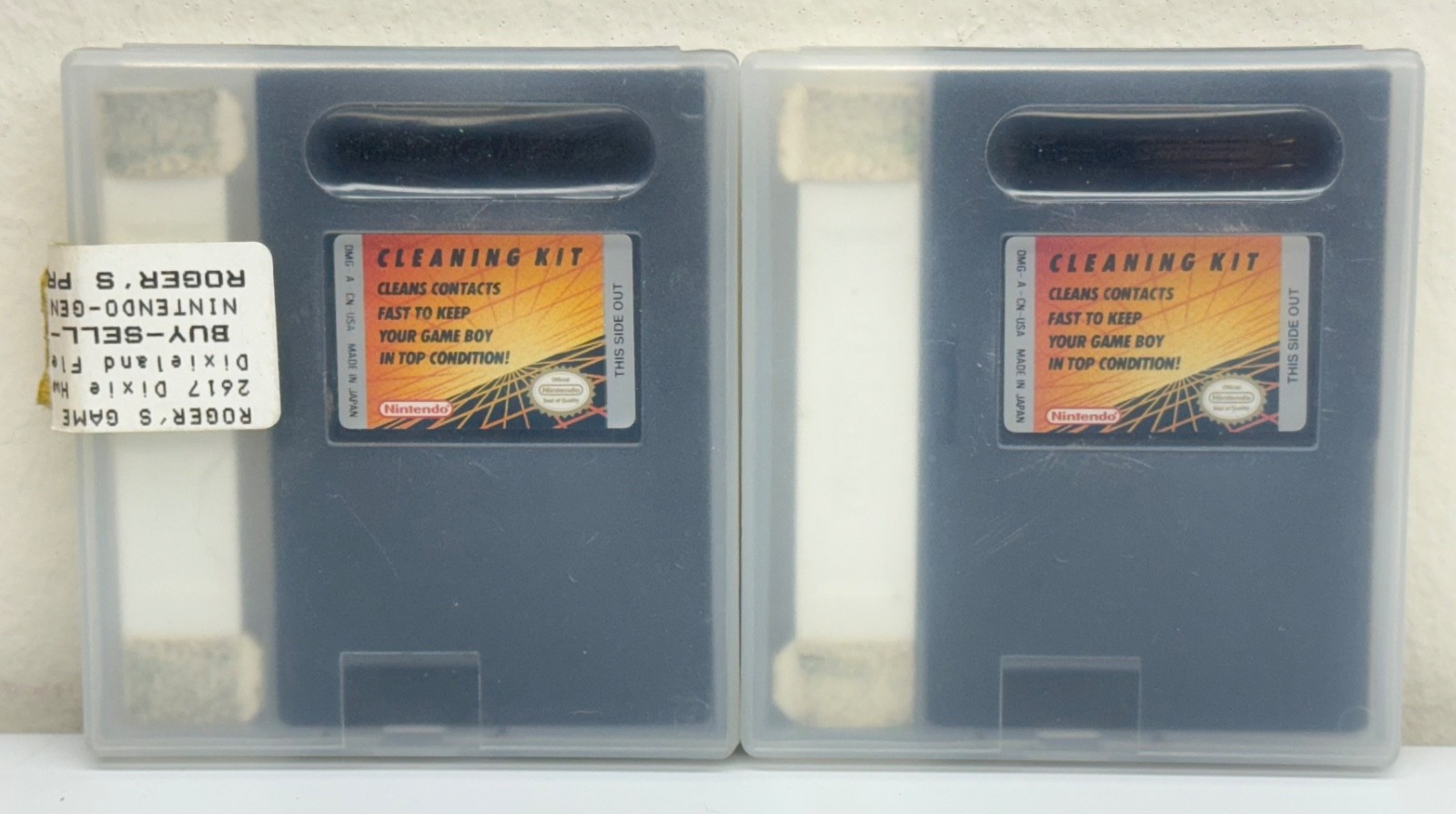 (2) Vintage 1990 Nintendo Gameboy Cleaning Kit Cartridge OEM Official USED READ