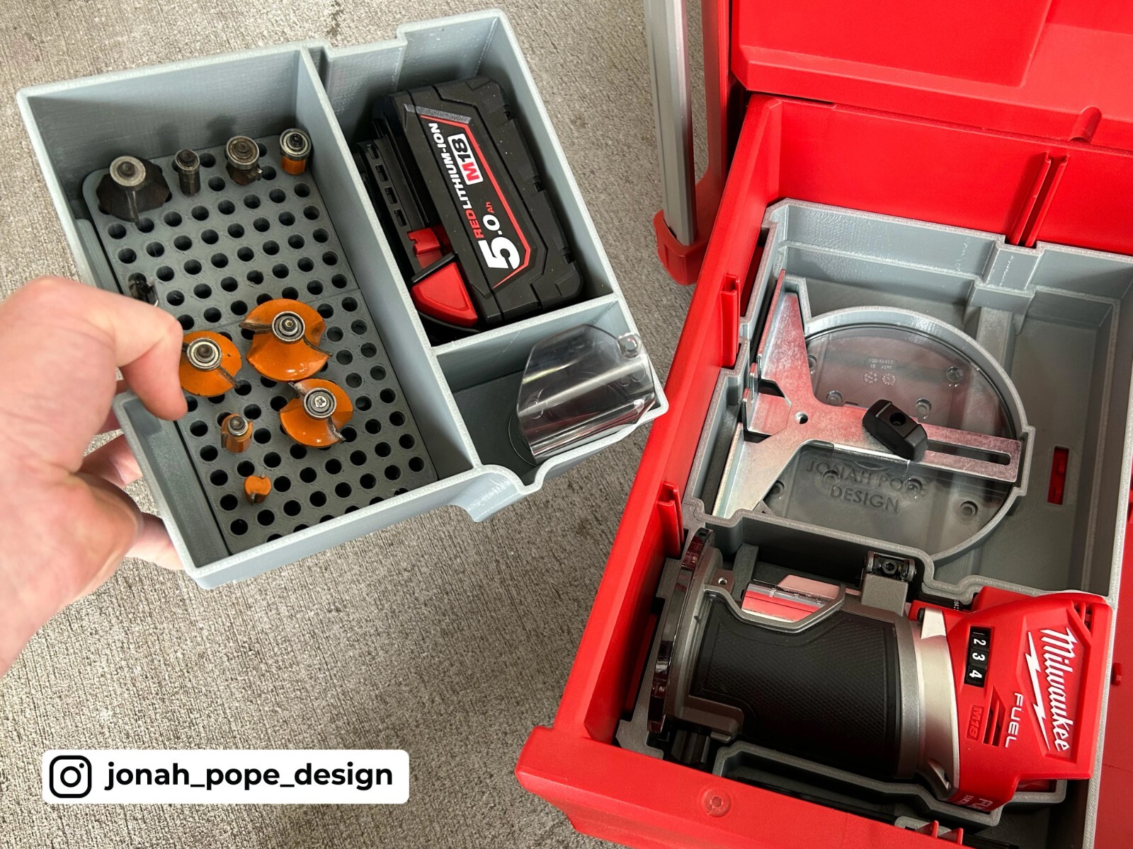 Insert for M18 Compact Router and Packout Tool Box Drawer (Insert Only)