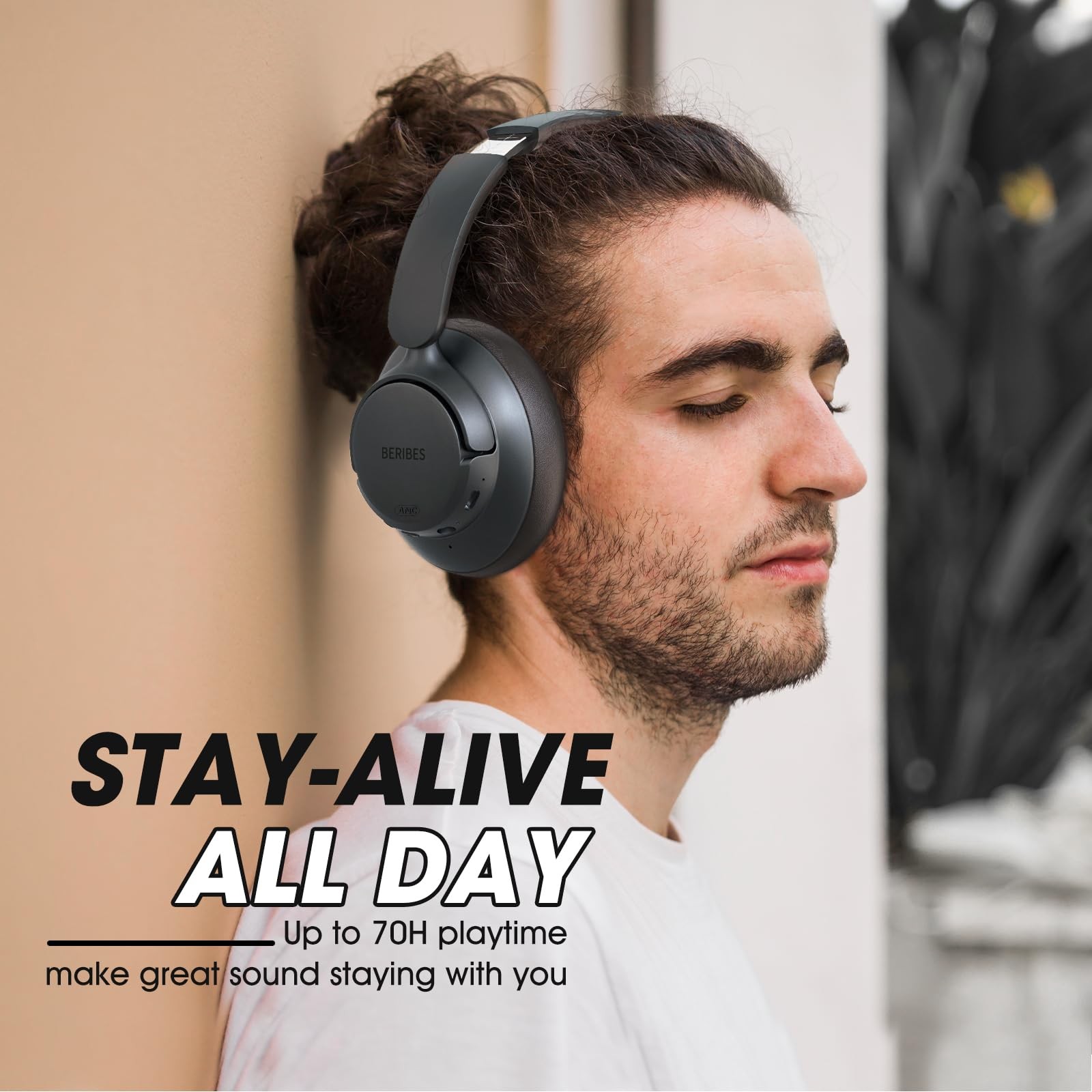 Upgraded Hybrid Active Noise Cancelling Headphones with Transparent Modes,70H...