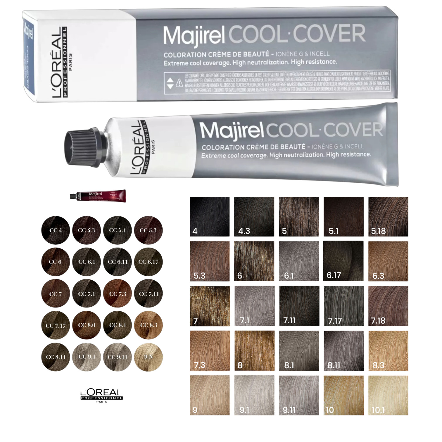 L'OREAL Majirel COOL.COVER Hair Color 1.7 oz Choose your shade