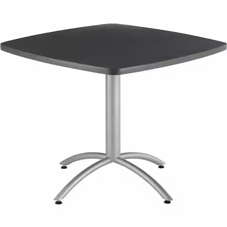 Iceberg 65618 Cafeworks Cafe/Breakroom Table, Graphite Top, Silver Frame, 36 In