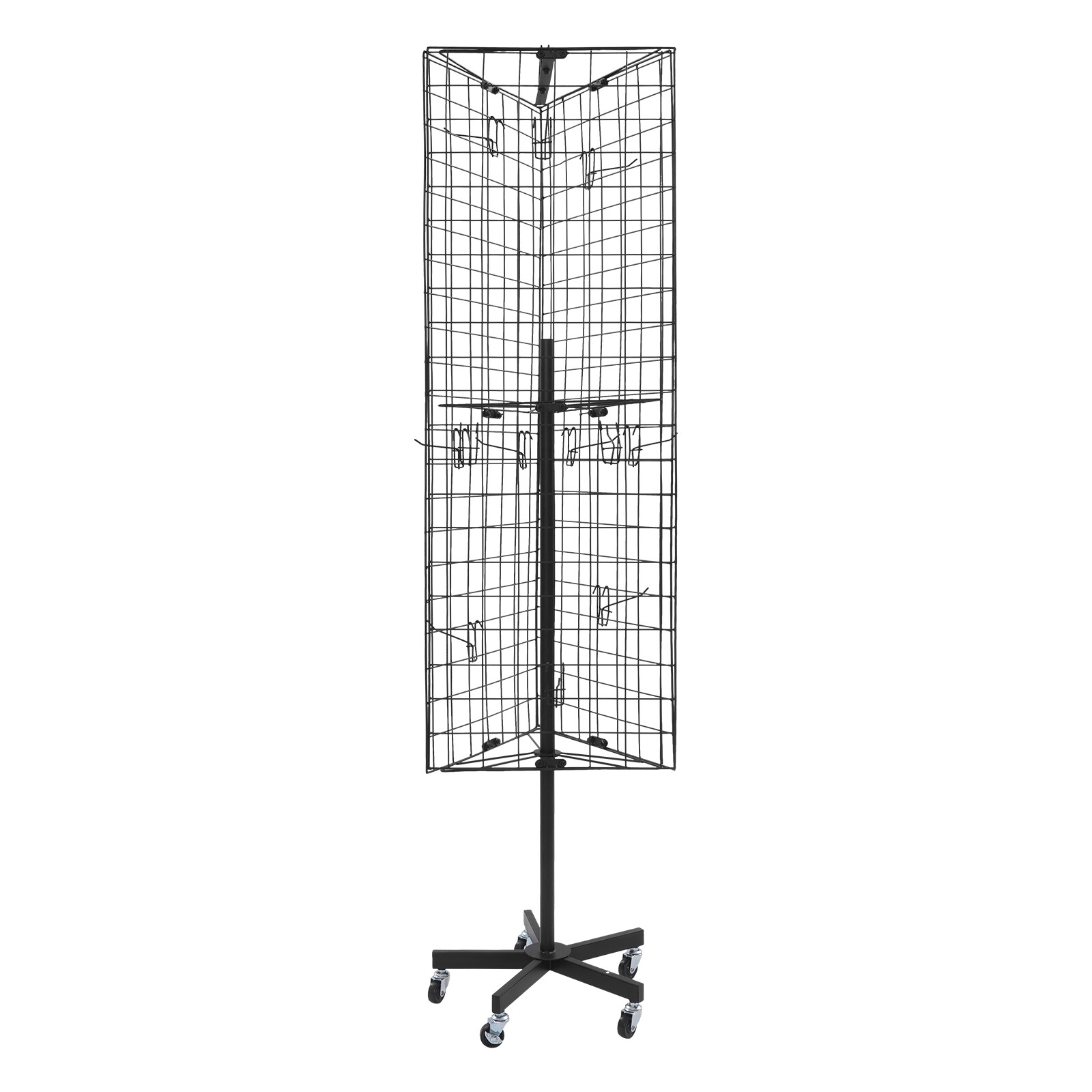 Triangular Grid Panel Display Stand, Floor Standing Gridwall Display Stand