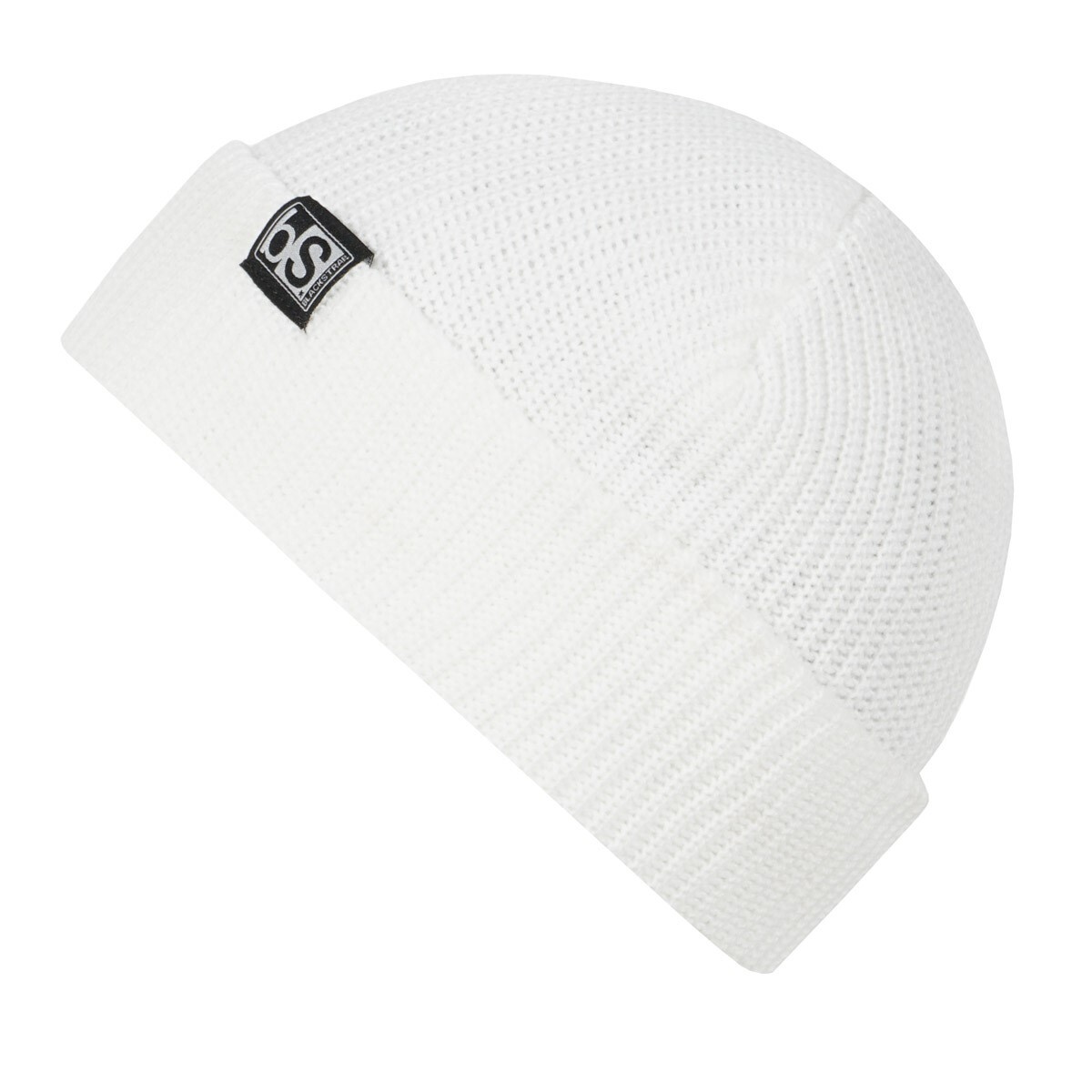BlackStrap Signature Beanie Mid Length Soft Rib Knit Acrylic Solid White New