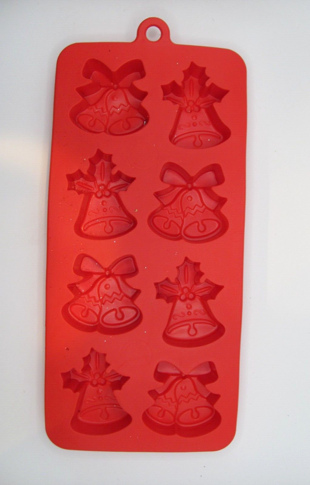 NWOT ICE CUBE TRAY - RED CHRISTMAS BELLS (2 DESIGNS)
