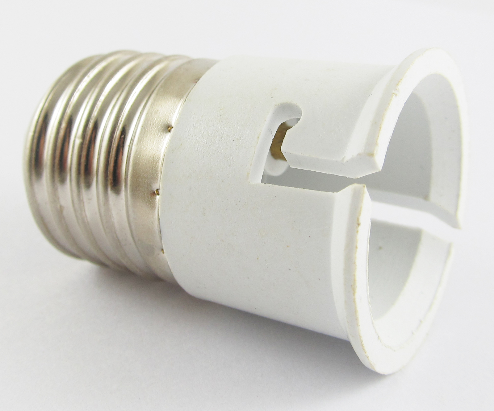 2pcs E27 Male to B22 Female Socket Base LED Halogen CFL Light Bulb Lamp Adapter