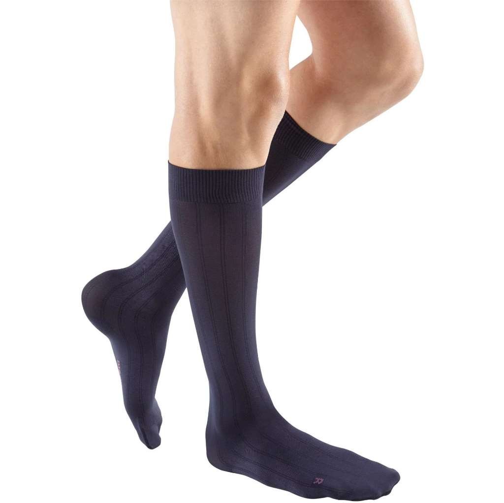 Medi for Men Classic Calf Highs, Ribbed, CT, 20-30mmHg (Size: V) Navy
