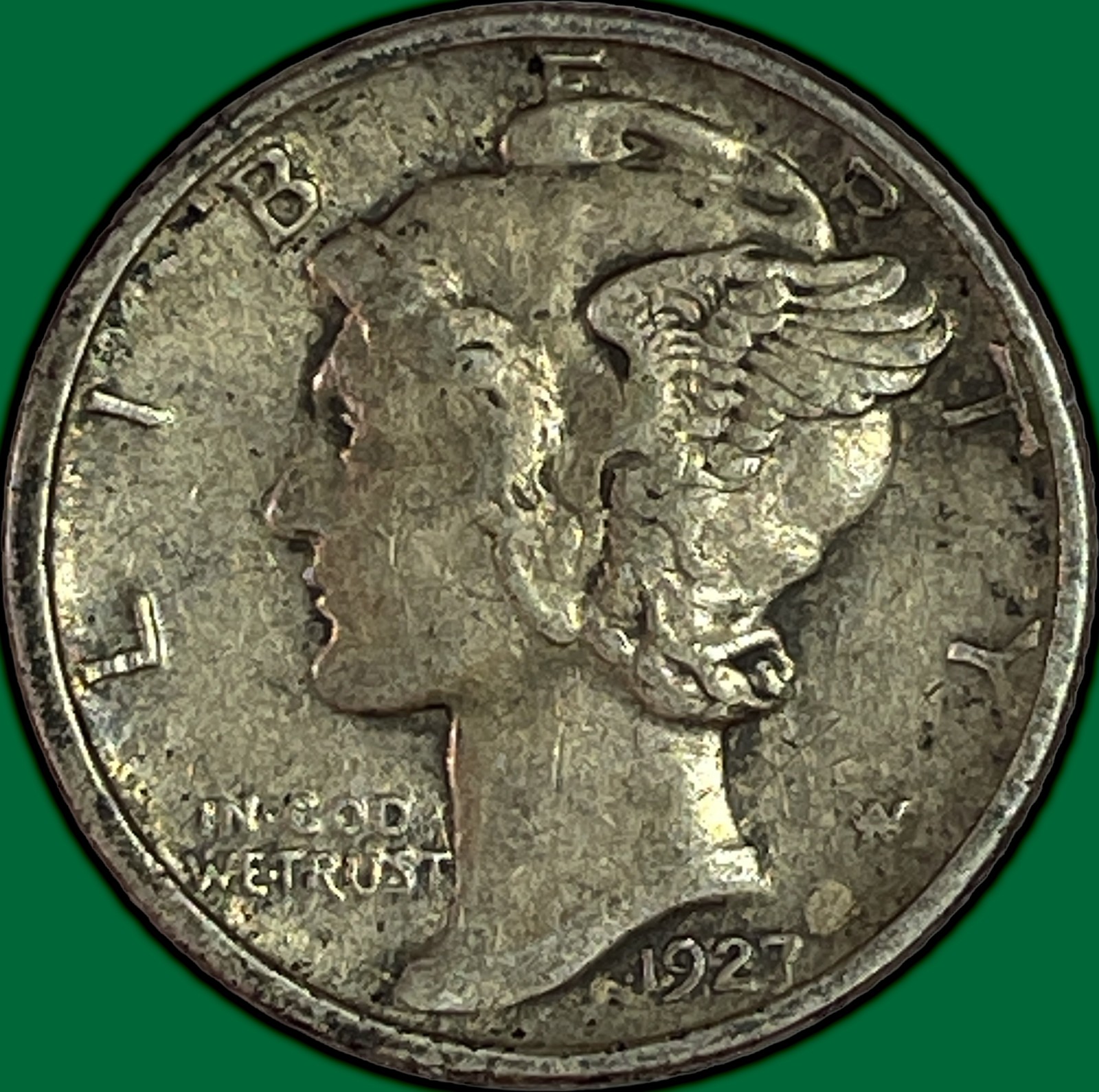 1927-D Mercury Dime Choice Extremely Fine XF+ Coin #41691