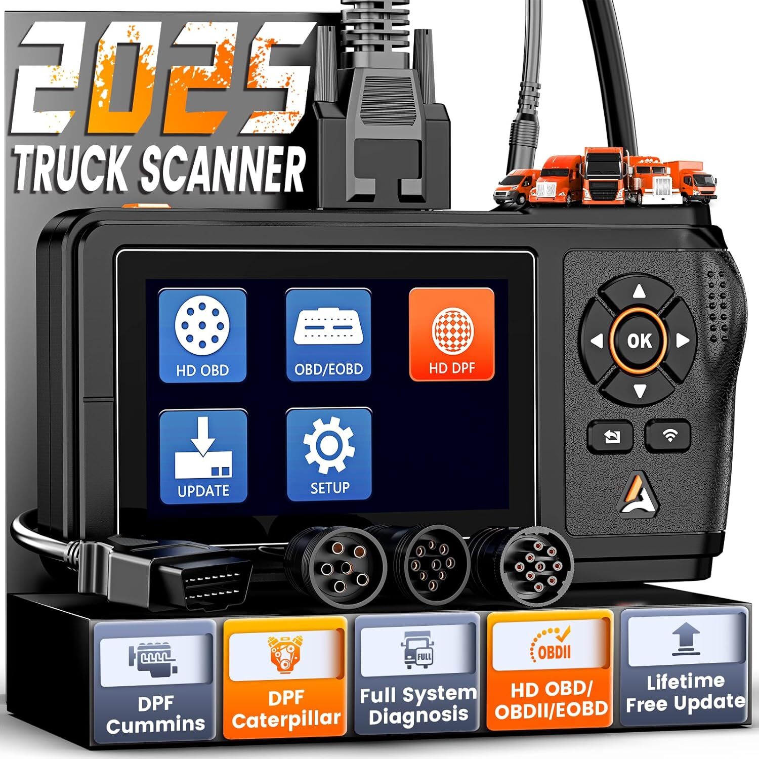 Heavy Duty Truck Scanner Diagnostic For Cummins Caterpillar Full System Check
