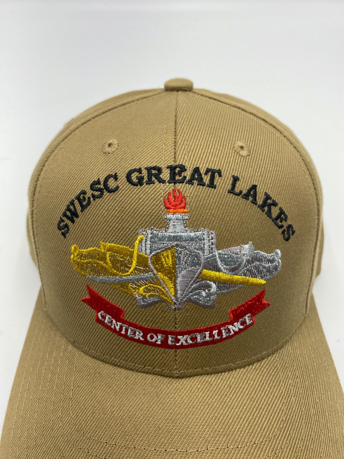 The Corps SWESC Unit Grat Lakes Logo Beige Baseball Cap Hat One Size