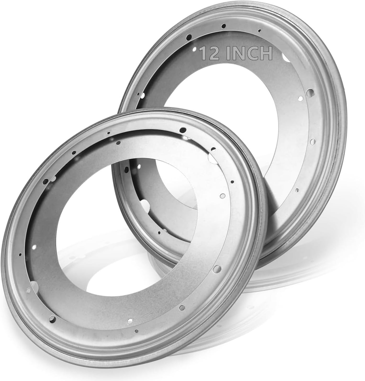 2 Pack Lazy Susan Hardware, 12 Inch 5/16 Thick Turntable Bearings, 1000Lbs Load