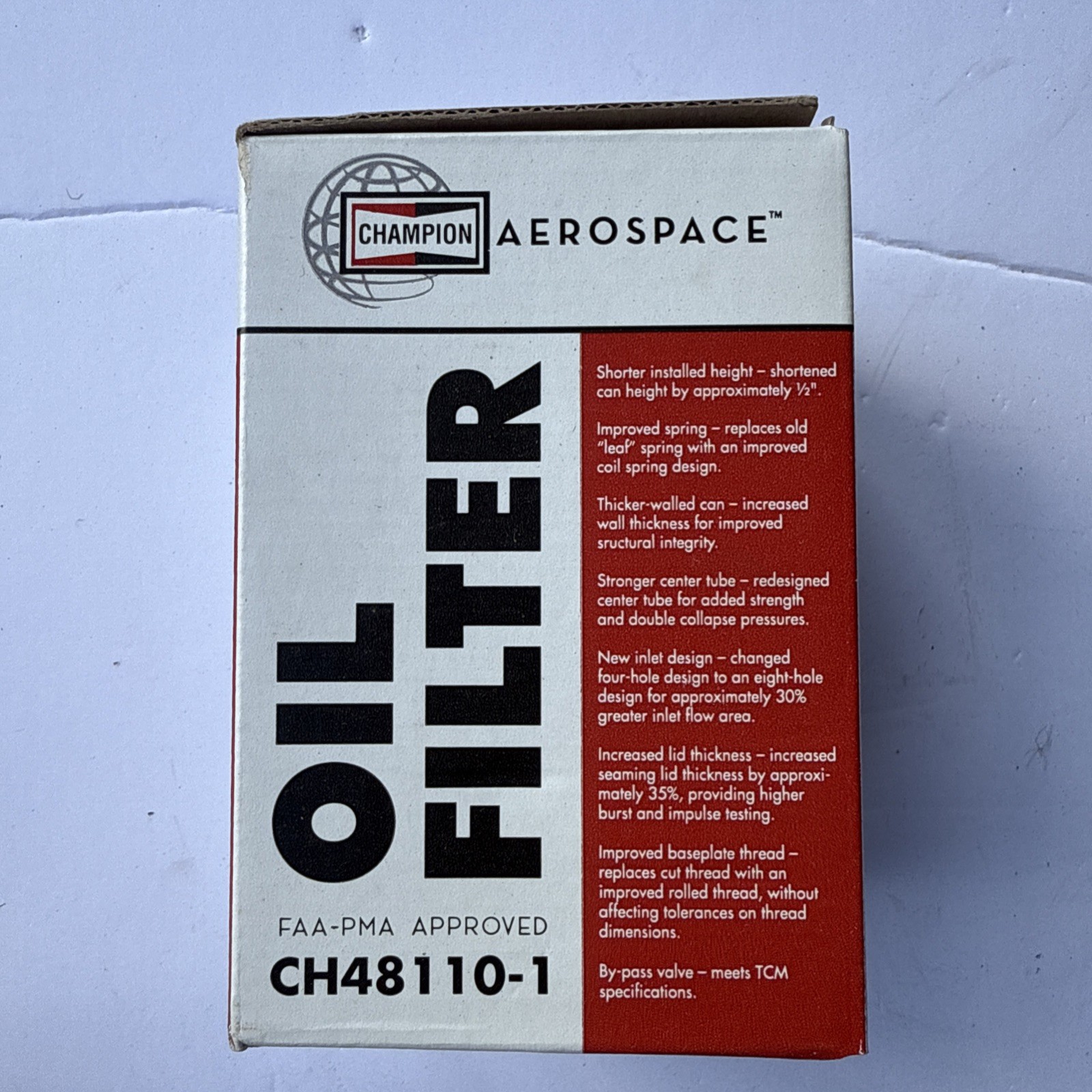 BRAND NEW CHAMPION AIRCRAFT OIL FILTER p/n CH48110-1
