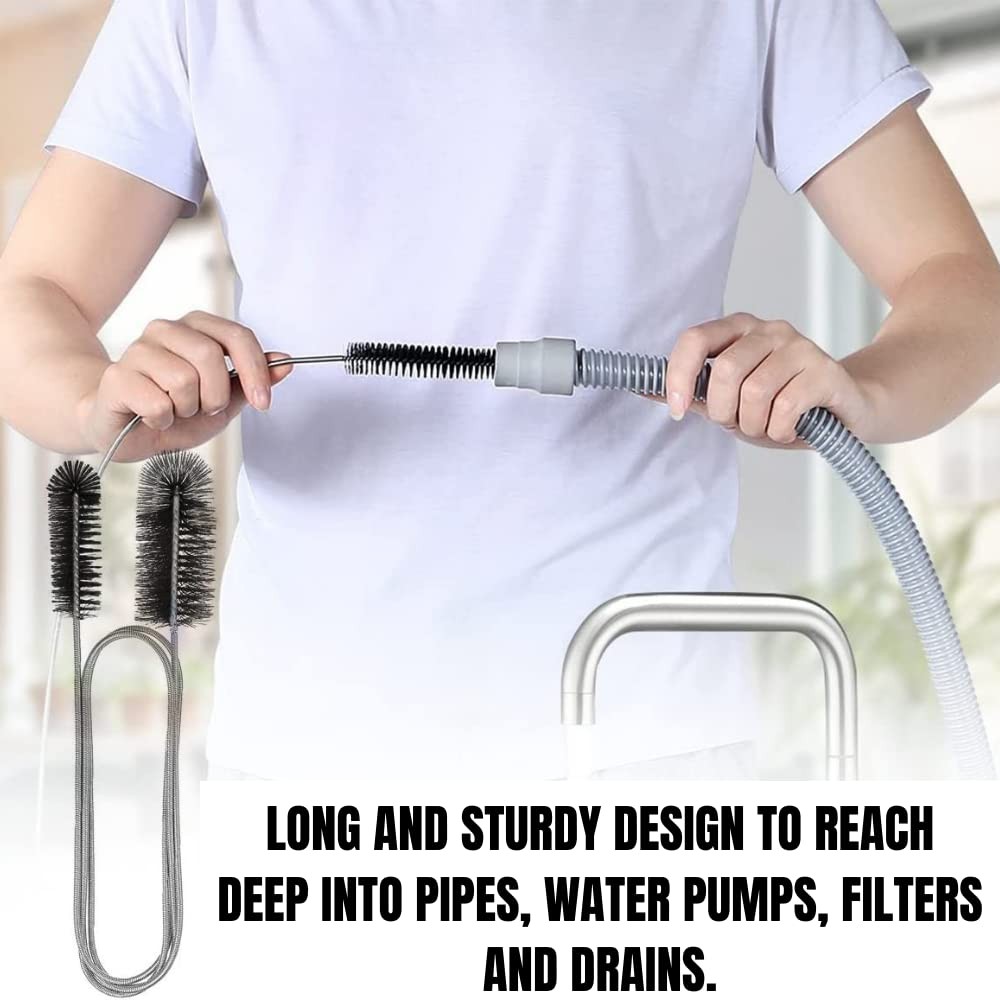 Flexible Drain Cleaning Brush (72" Long) for Drains, Purple 6 Feet (72 inches)