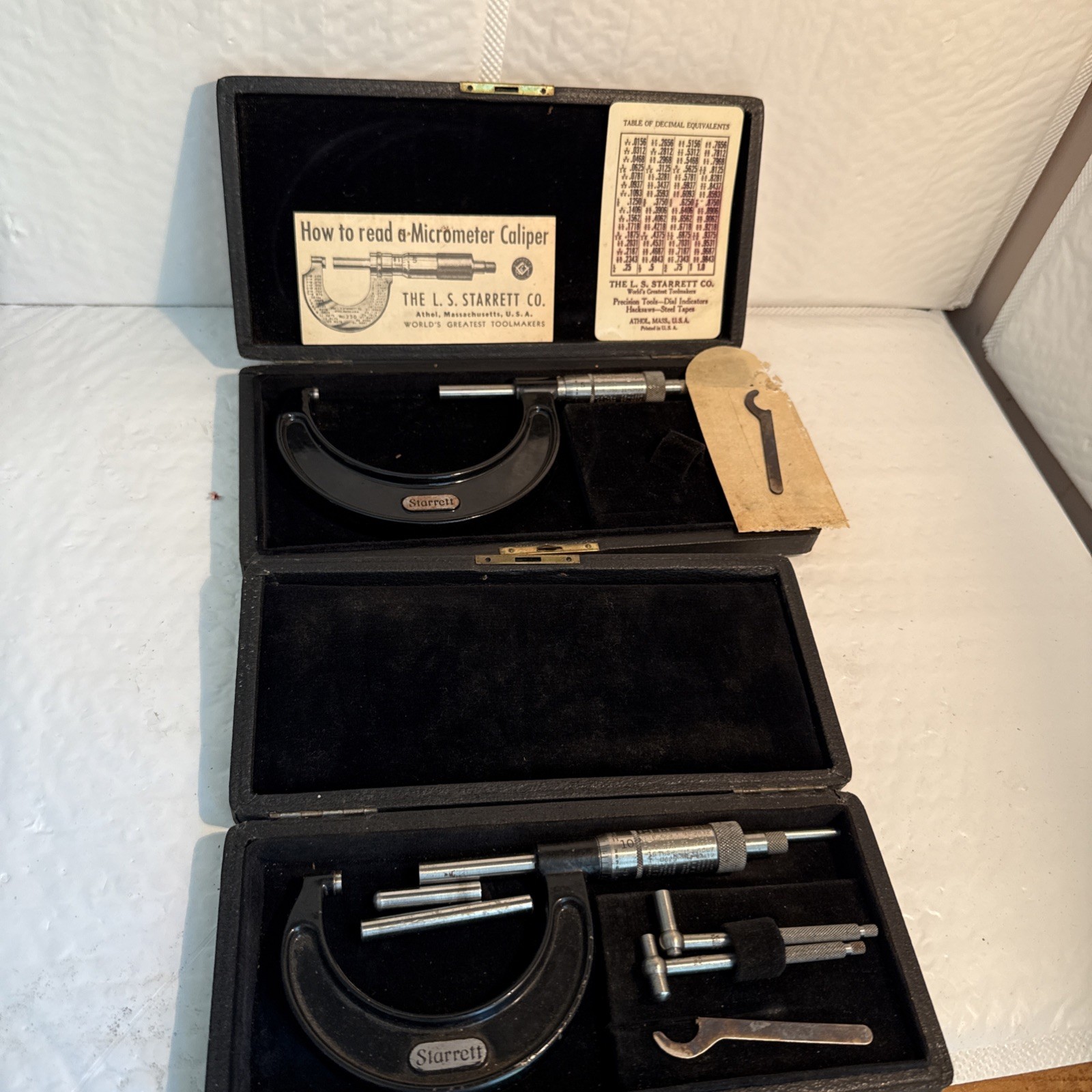 Starrett 436 1-3” Set  1-2, 2-3,   Outside Micrometer