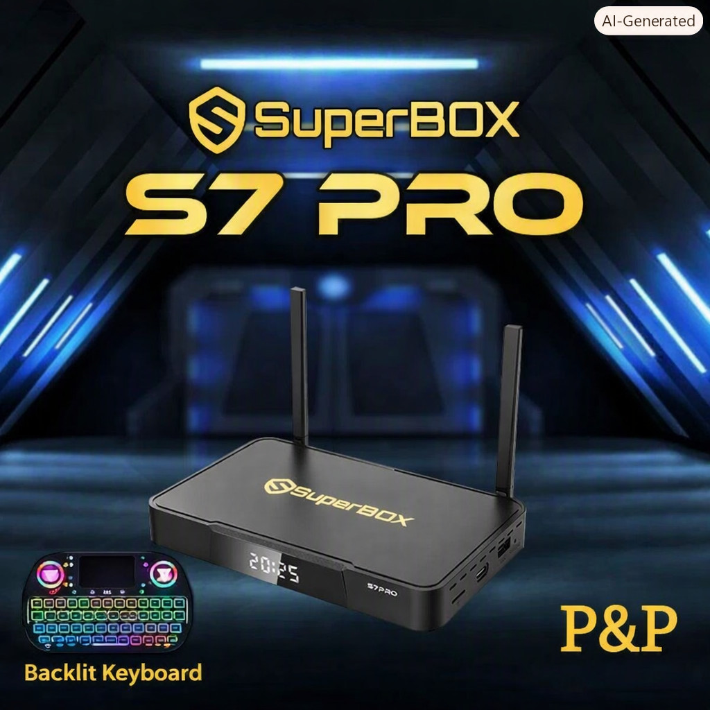 SuperBOX S7 PRO Plug Play + Backlit Keyboard - 6K UHD Android 12 - Limited Stock