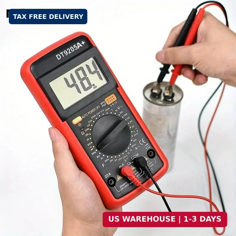 DT9205A+ Digital Multimeter, 1000V True RMS Auto-Ranging Voltmeter, Professional