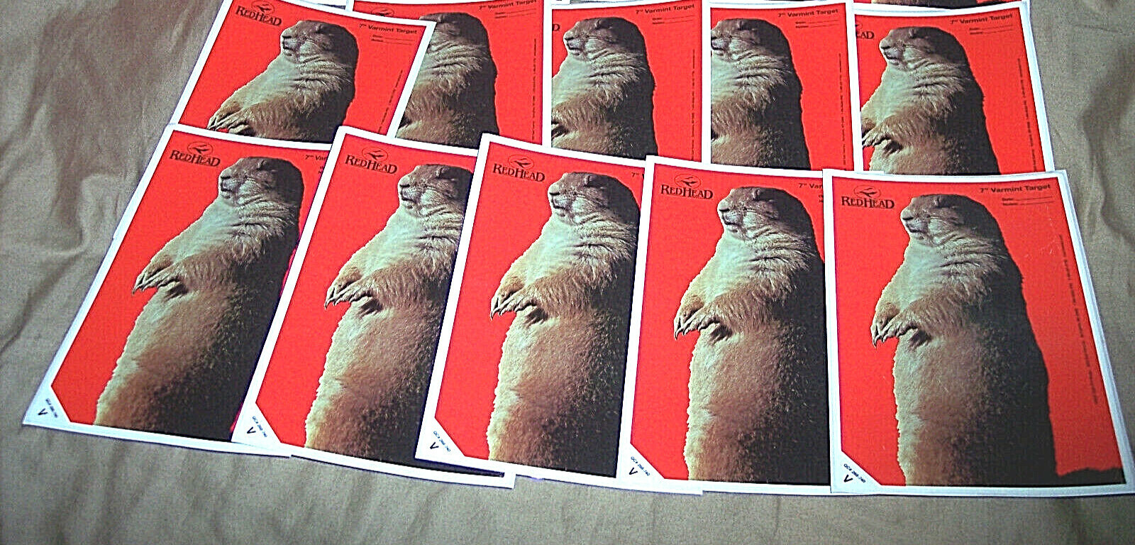 10 Varmint Targets 7" Prairie Dog Target Peel & Stick Target Shoot & See Targets
