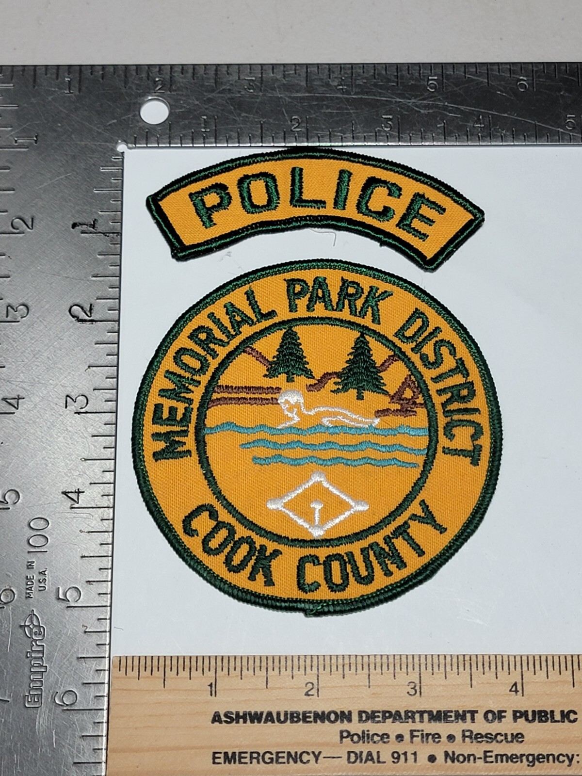 C3B Police Patch Illinois Cook County Memorial Park District