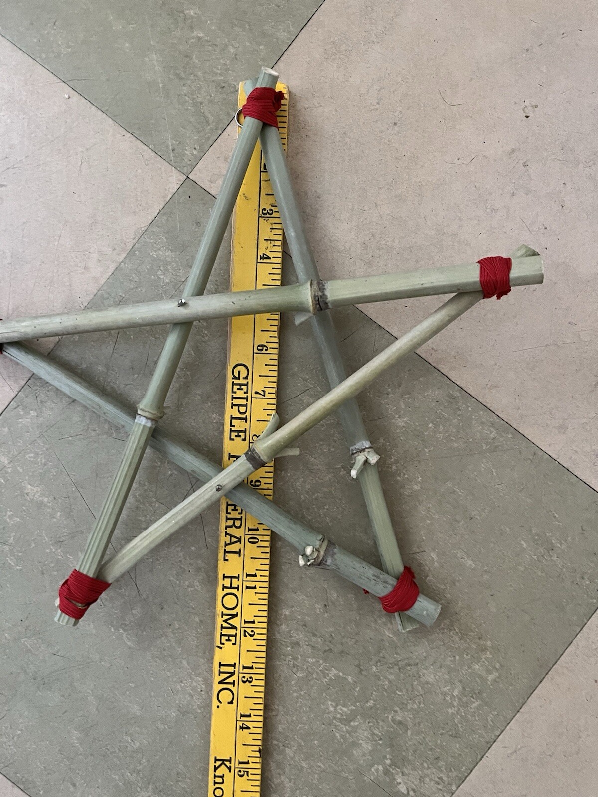 Handmade Bamboo Star 12”