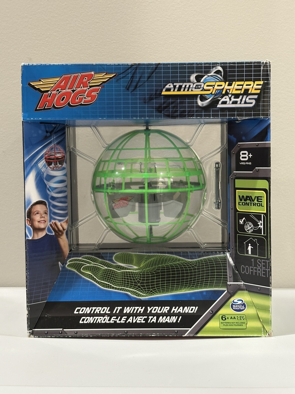 Air Hogs Atmosphere Axis Hovering Sphere Wave Control by Spin Master, Green, New