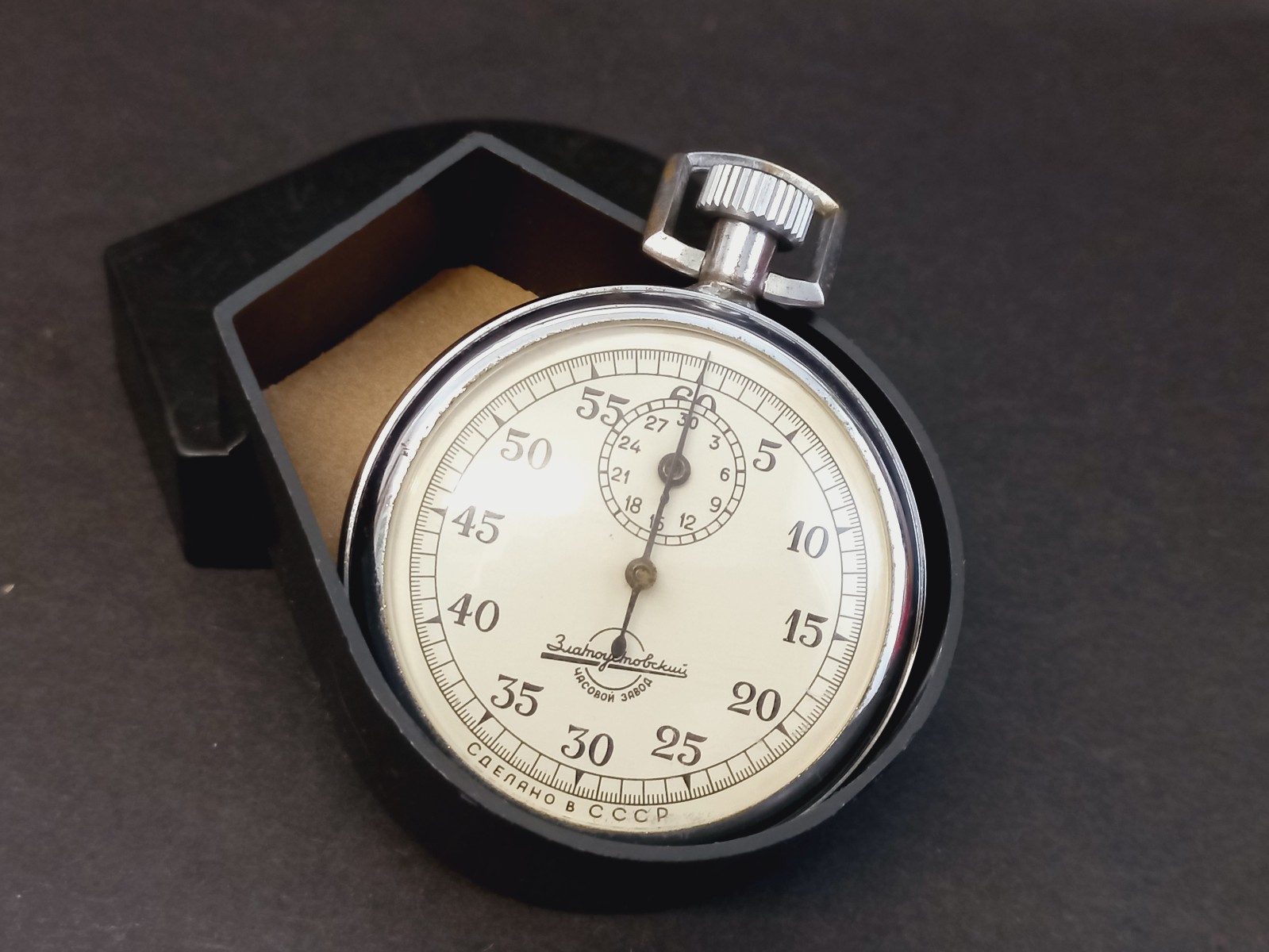 Soviet Vintage Stopwatch Zlatoust 1960, USSR Mechanical Competition Stop watch