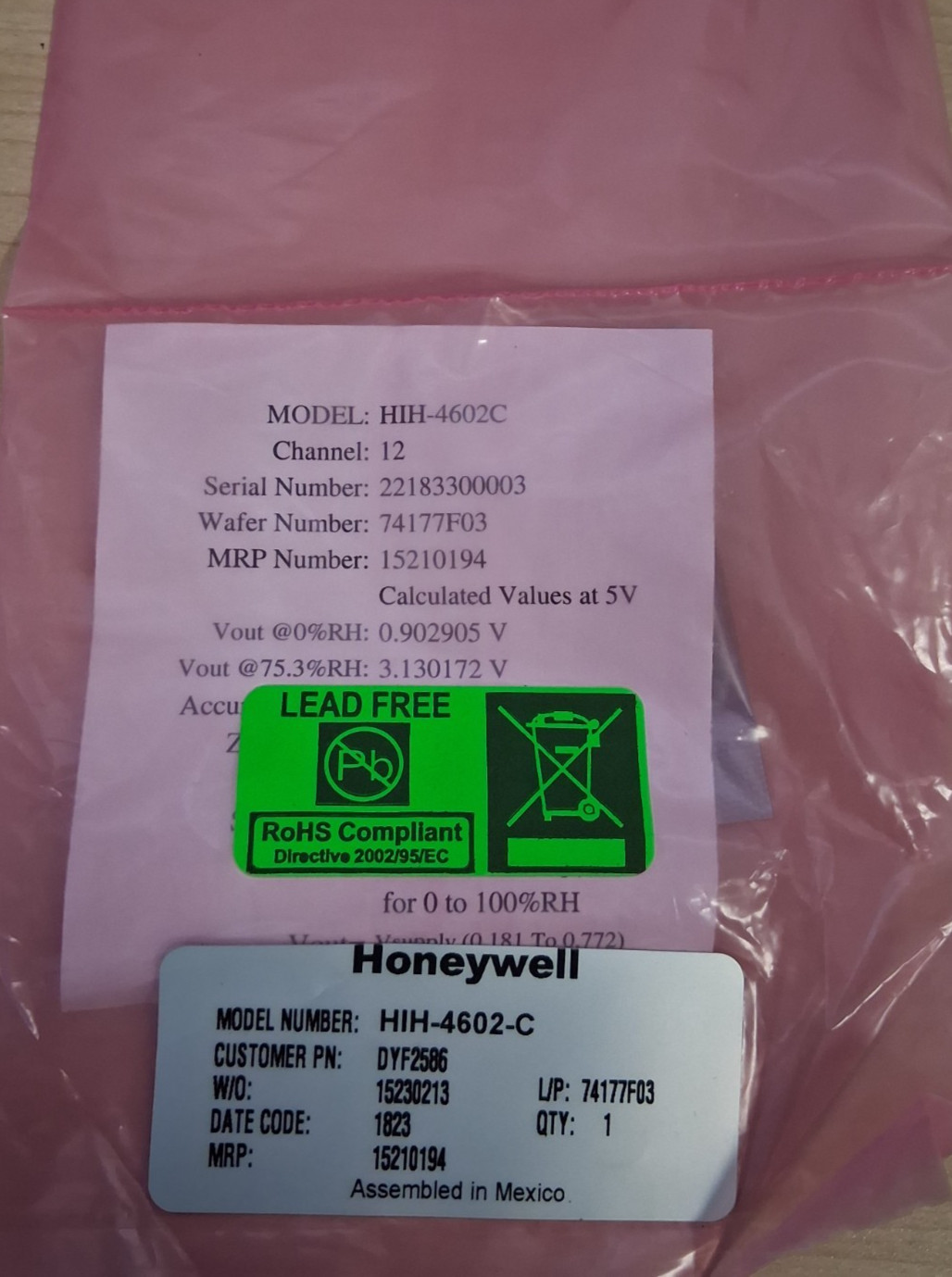 New HONEYWELL HIH-4602-C Humidity Sensor