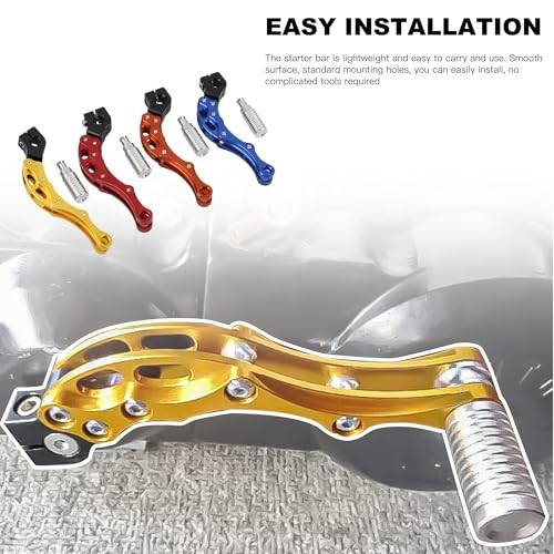 Kick Start Starter Lever, CNC Aluminum Alloy Motorcycle Engine Start Orange