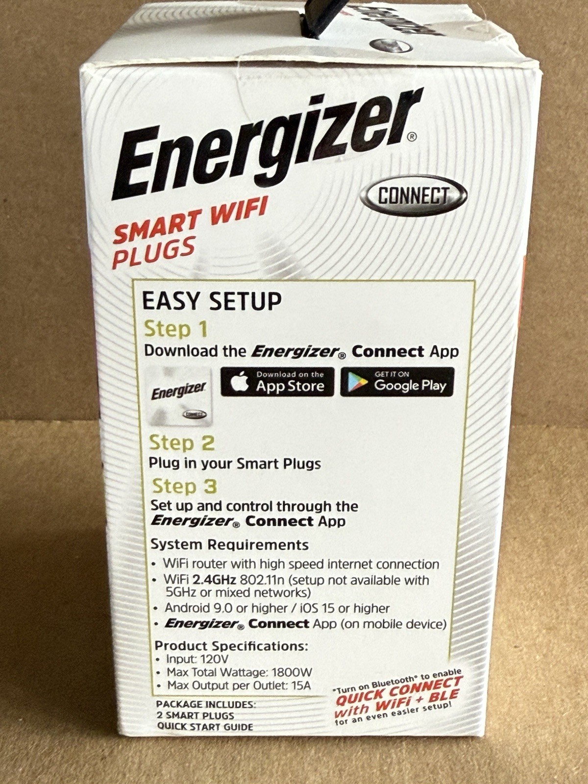 Energizer Smart WiFi Plugs 2 Pack New & Sealed