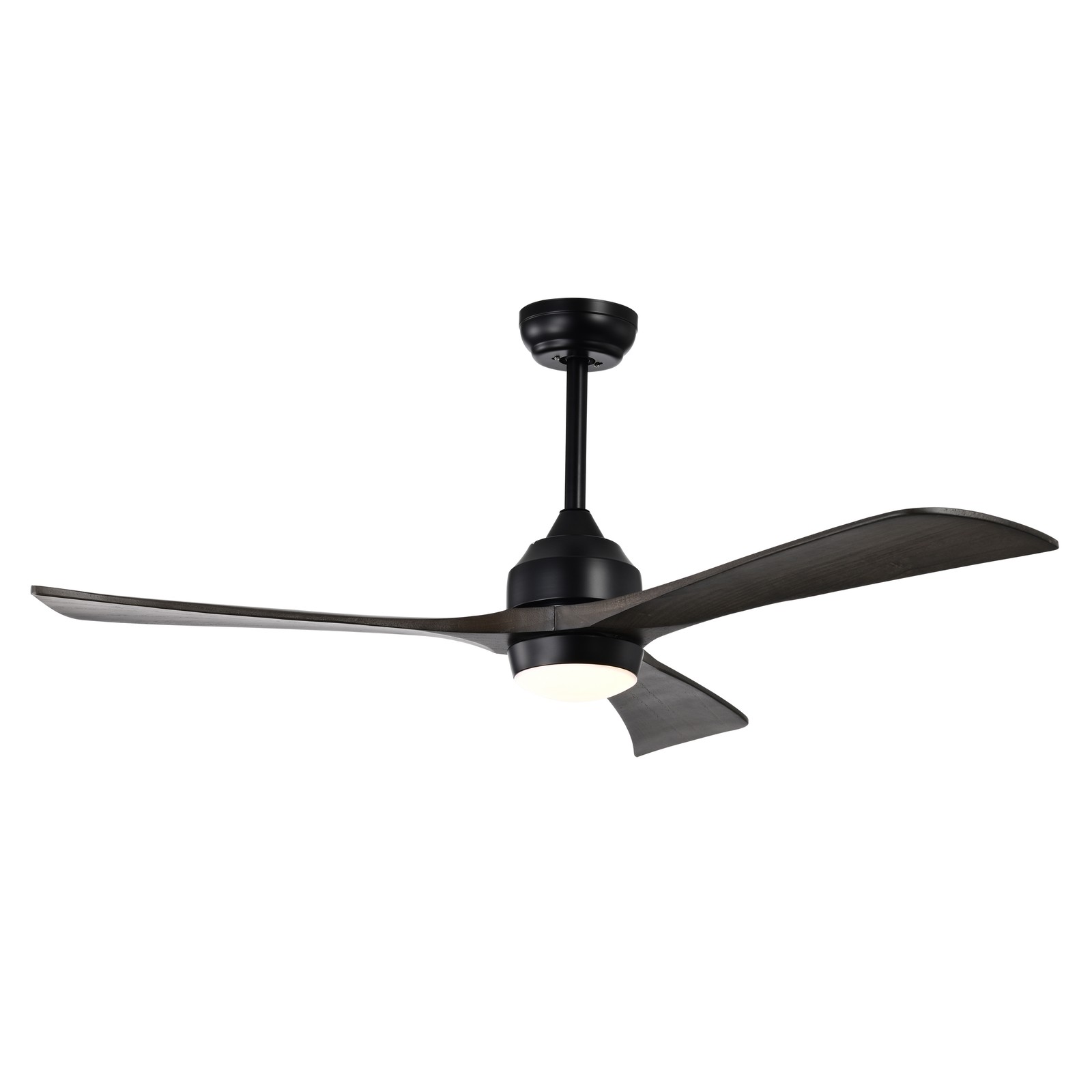 52"Solid Wood Blades Ceiling Fan Lights Remote Control,Quiet DC Motor 3 Blade