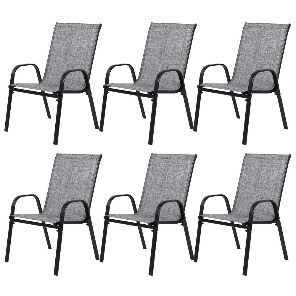 Patio Outdoor Chairs Set of 6 Dining Camping Garden Pool Beach Yard All Weather