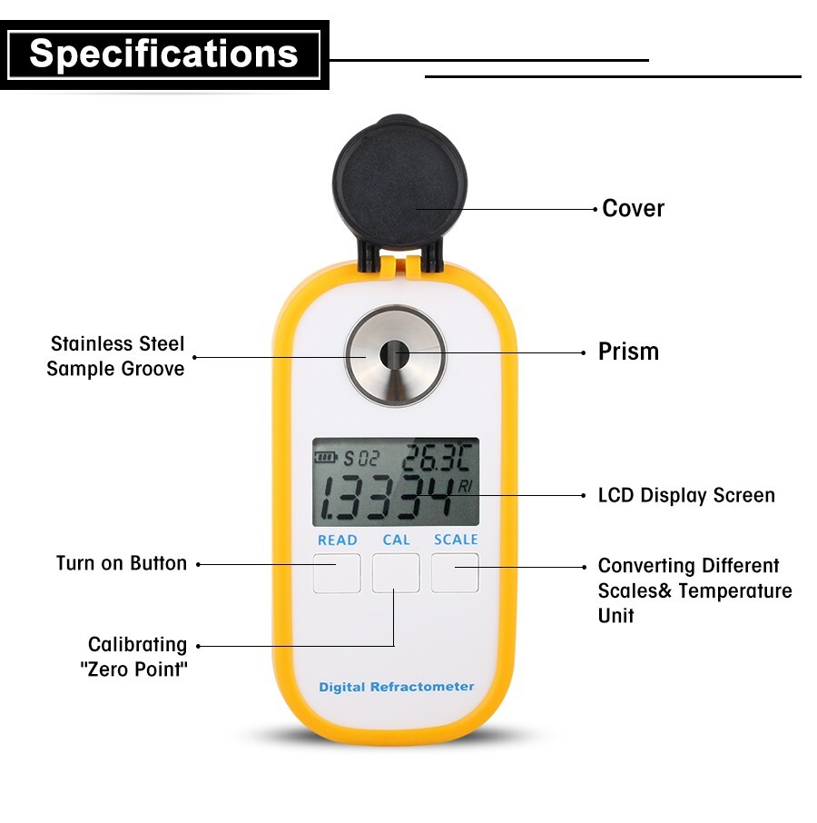 Digital Coolant Refractometer Freezing Point Refractometer For Ethylene Glycol