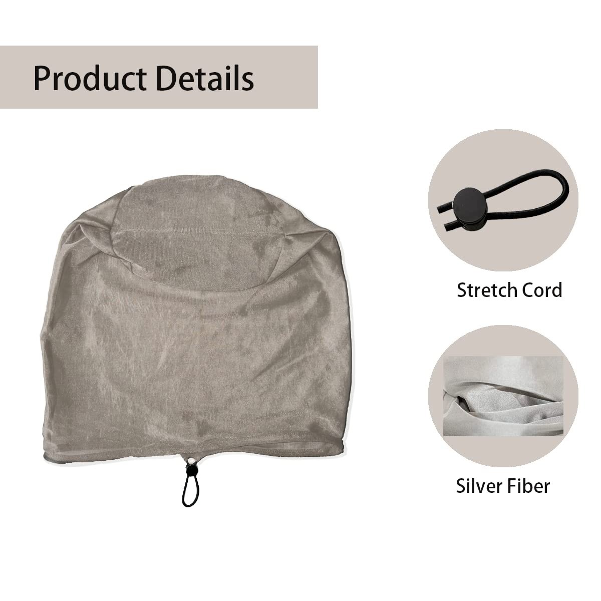 Faraday Head Cover, Shielding Against EMF, EMI, RF,with Retractable Rope