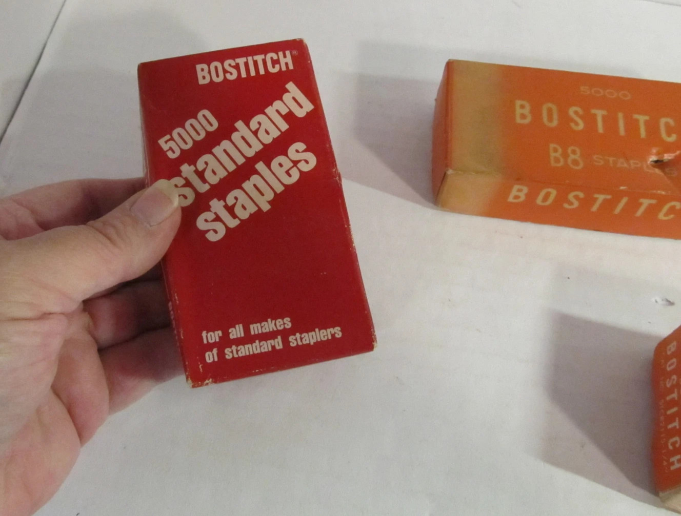 3 Boxes Vintage Bostitch Staples 2 boxes B8 5000 & SBS 5000 Chisel Point Staples