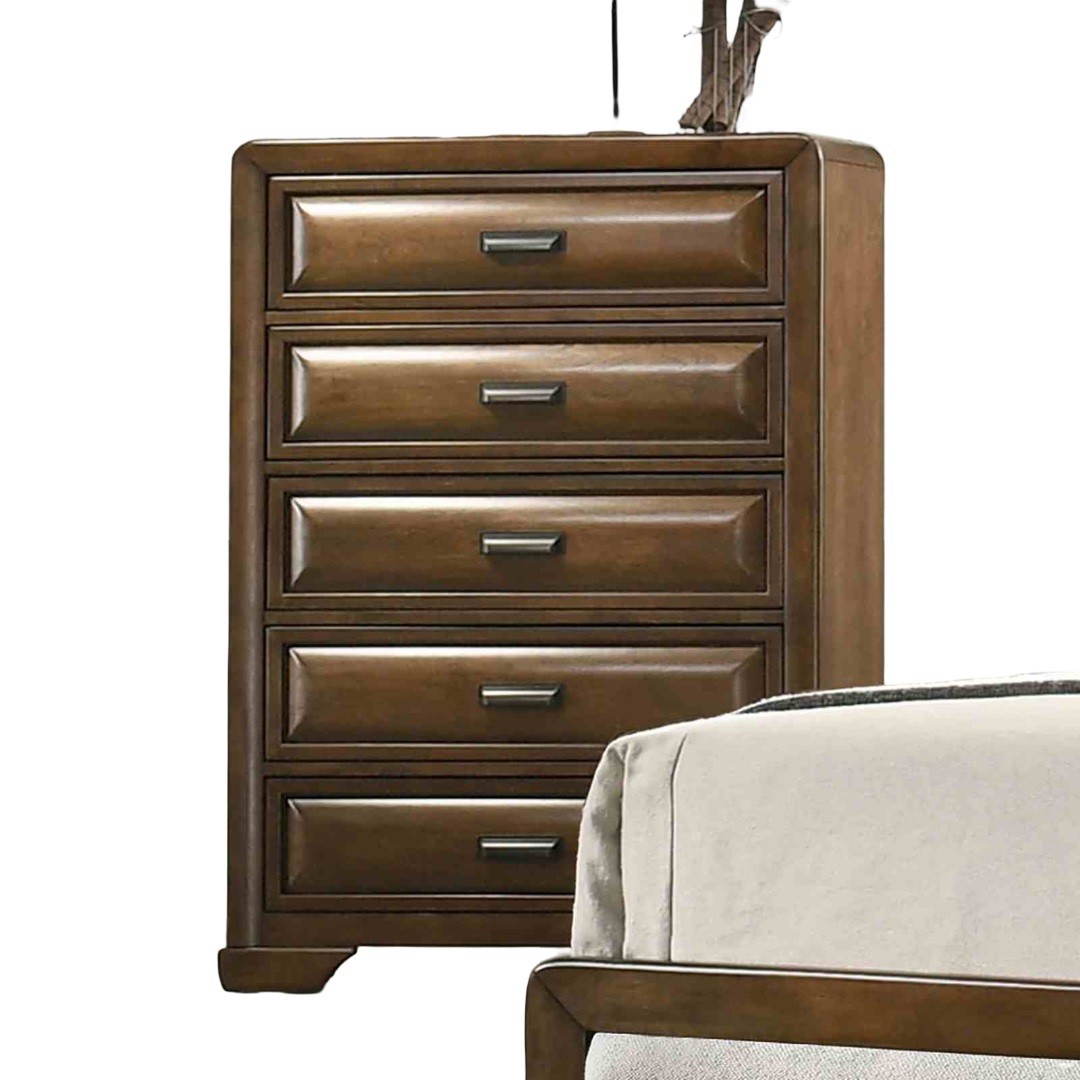 Transitional Style Queen Size 6pc Bed Set Bracket Leg Padded Headboard Footboard