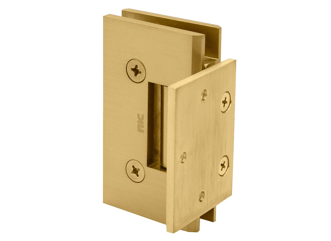 FHC Venice Square Wall Mount Hinge, Brass material, Satin Brass Finish