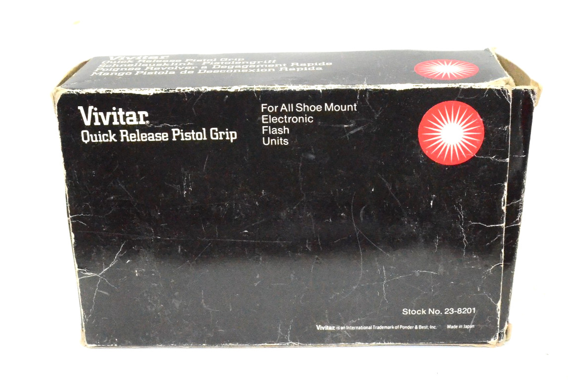 VIVITAR QUICK RELEASE CAMERA FLASH BRACKET W/CABLE SHUTTER RELEASE -NOS in Boxes