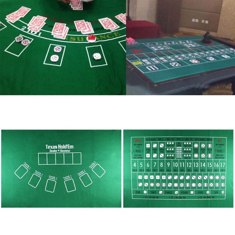 Hold em Tablecloth Flannel 21 Points Table Mat Game Entertainment