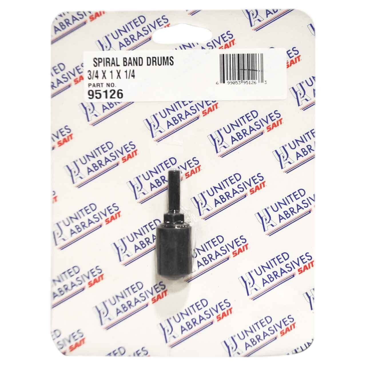 United Abrasives SAIT 95126 3/4" x 1" x 1/4" Spiral Band Drum