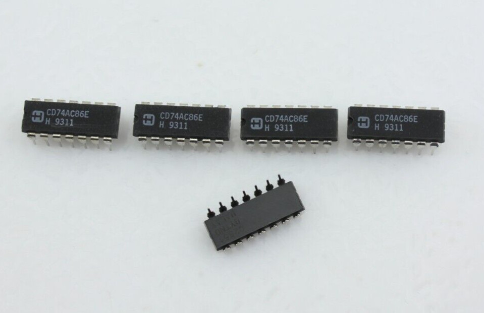 New Qty 5 HARRIS CD74AC86E XOR Gate IC 14-PDIP