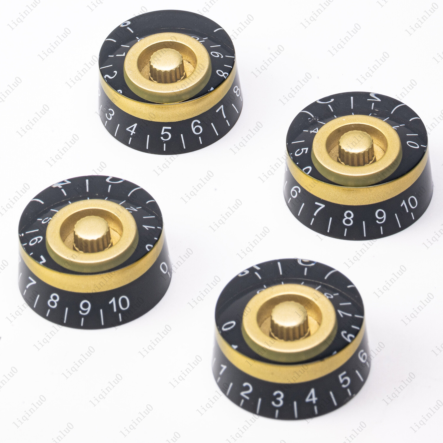 4 Pcs Gold/Black LP Guitar Control Knobs Speed Dial Knobs for SG Les Paul