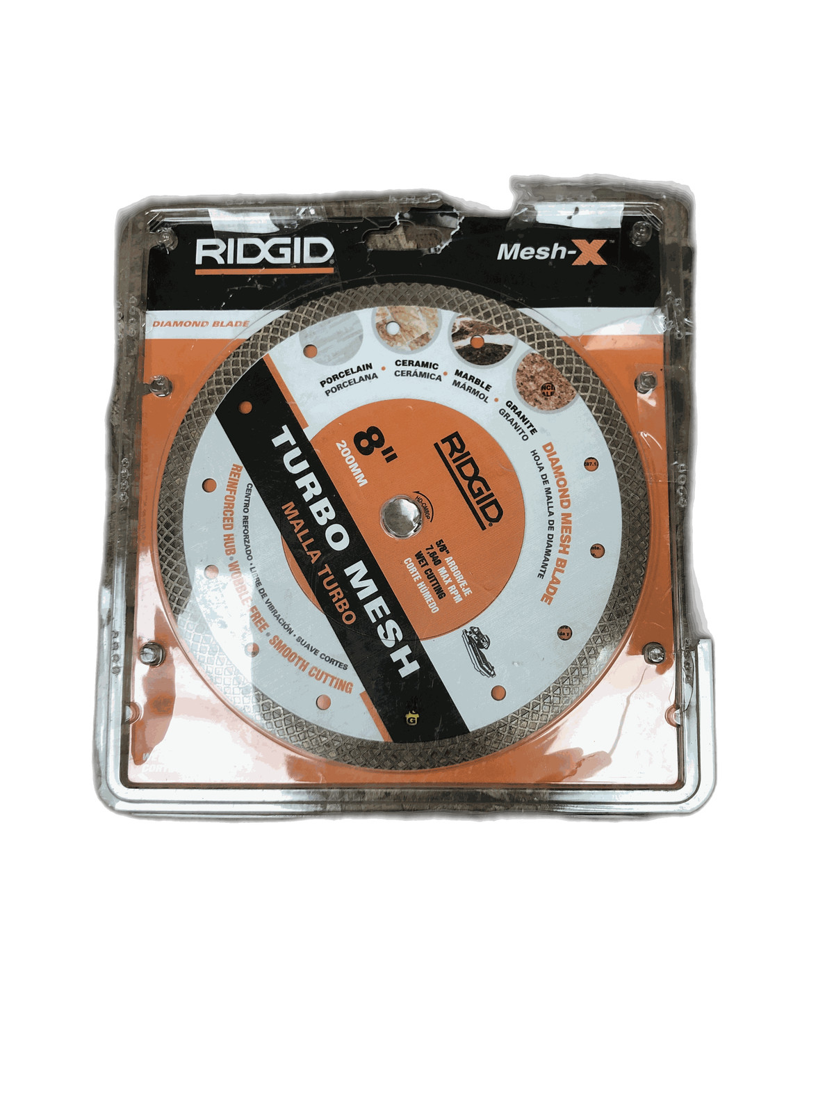 RIDGID 8 in. Continuous Mesh Rim Diamond Blade