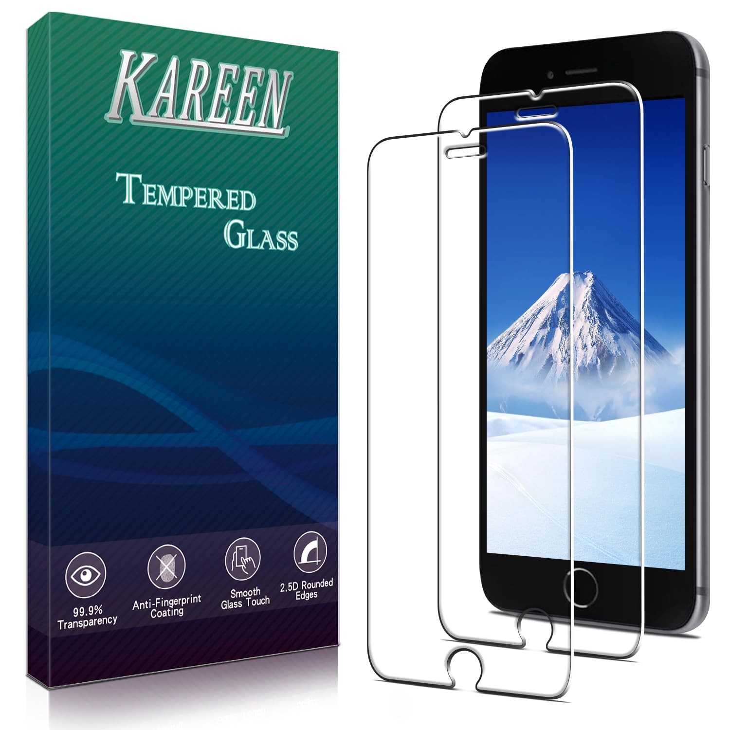 2 Pack Screen Protector Tempered Glass for iPhone SE