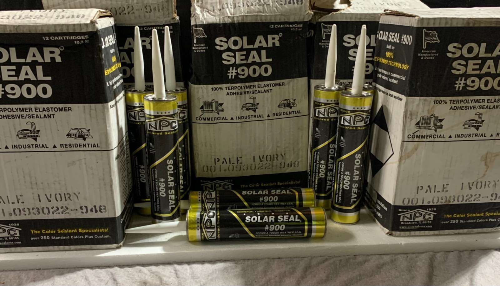 Solar Seal #900 Adhesive/Sealant, Color - (Pale Ivory), 6 TBs