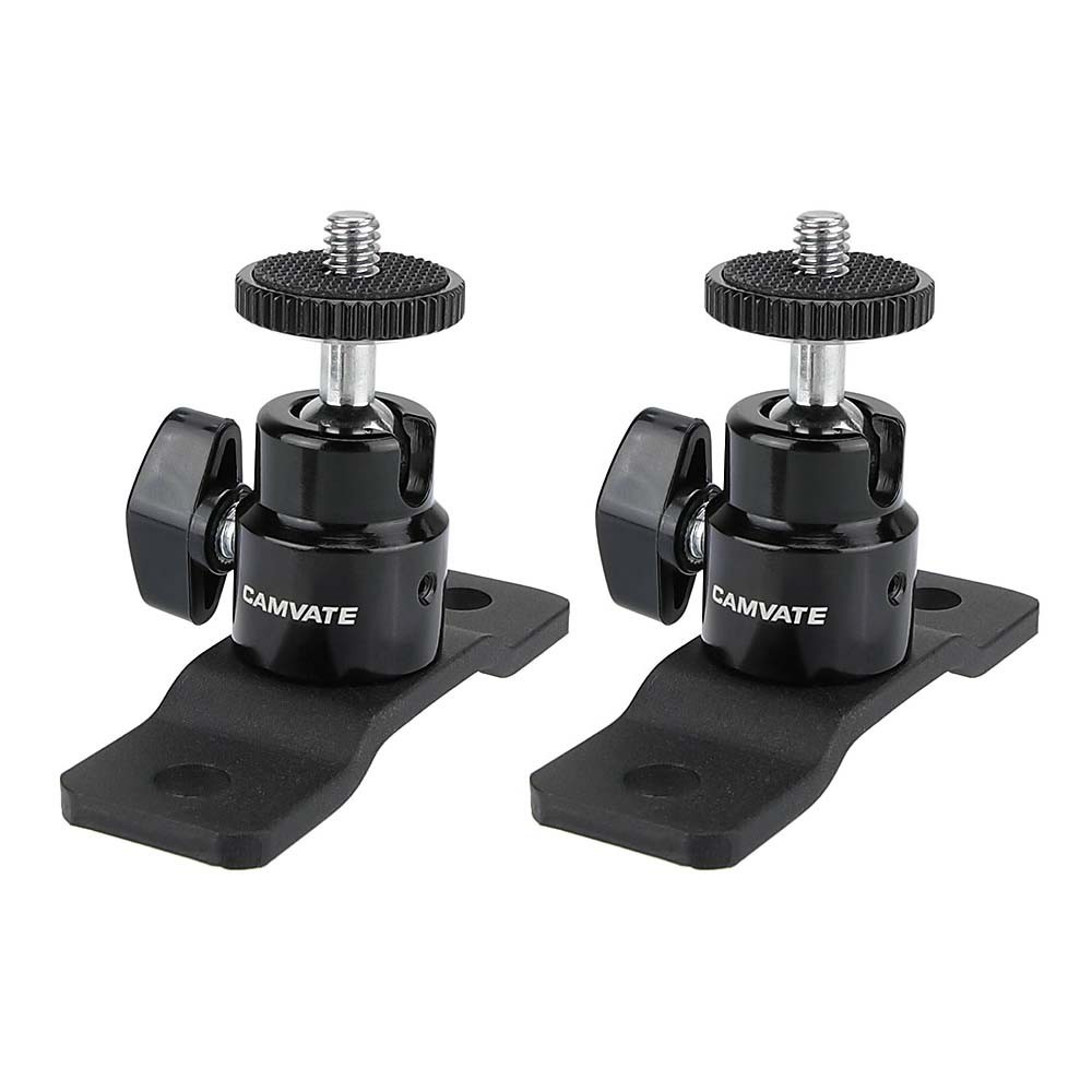 2x CAMVATE 1/4" Ball Head w/Bottom Pedestal Mount fr Monitor/Surveillance System
