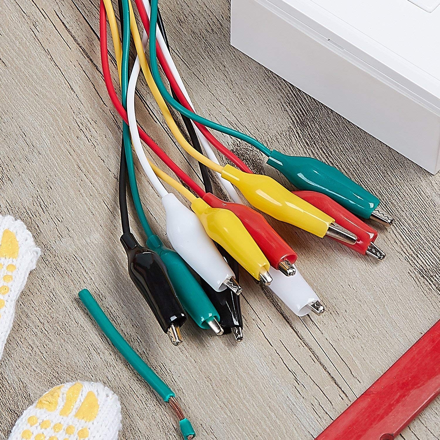 Durable 2-Pack of 20.5-Inch Alligator Clips & Leads for Electronics Testing