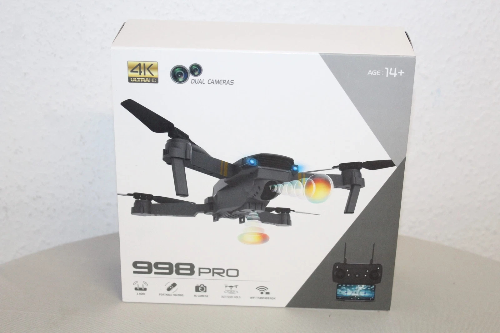 998 Pro Drohne 4K Micro Foldable Drone Set Dual Cameras, Kids Toy Ships Fast!